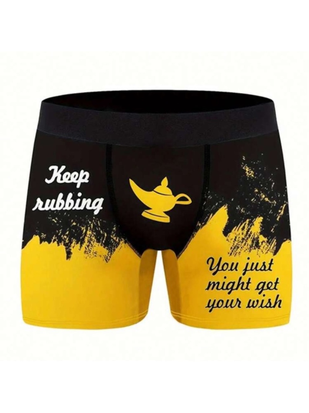 🪷 “Keep Rubbing, You Might Just Get Your Wish” Mens Boxer Briefs